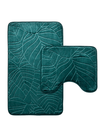 2-Piece Embossed Memory Foam Bath Mat Set