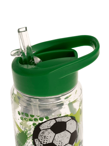 Soccer Print Plastic Water Bottle