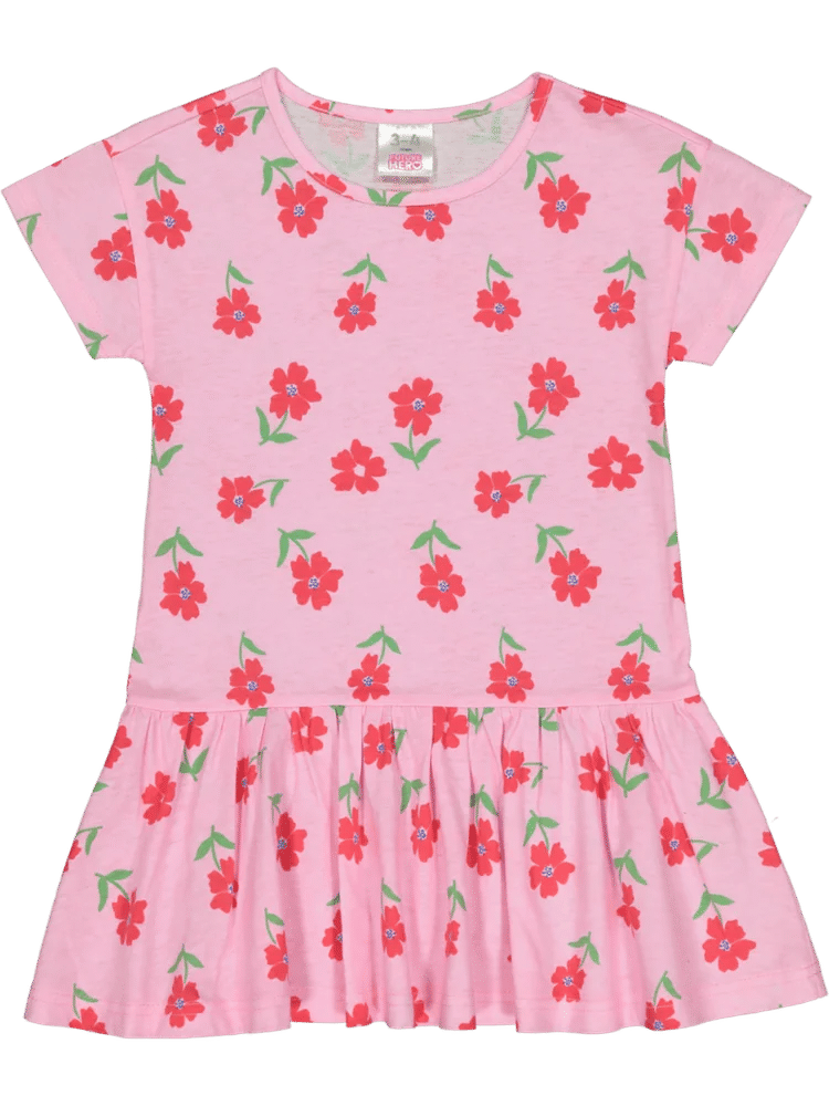 Pink Floral Knit Dress