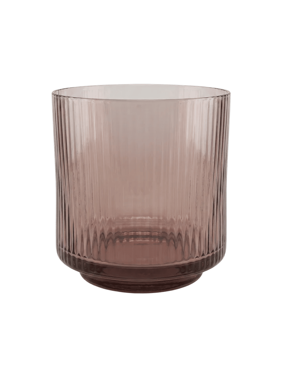 Ribbed Glass Tumbler ( Assorted ) 8x6x8.5cm (2)