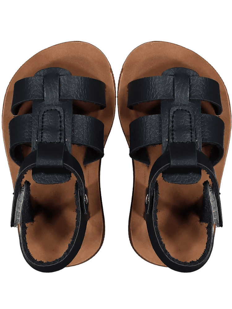 Faux Leather Strap-On Sandals