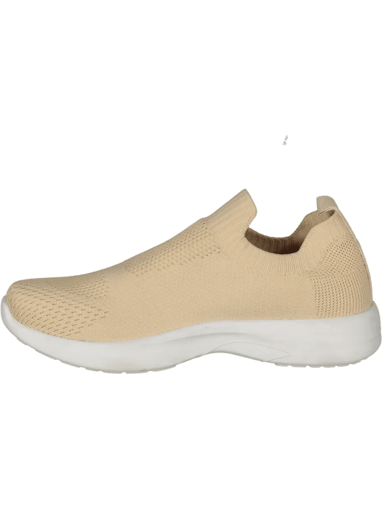 Beige Slip On Knit Sneaker (1)