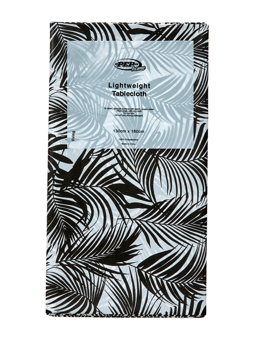 Black and White Palm Tablecloth