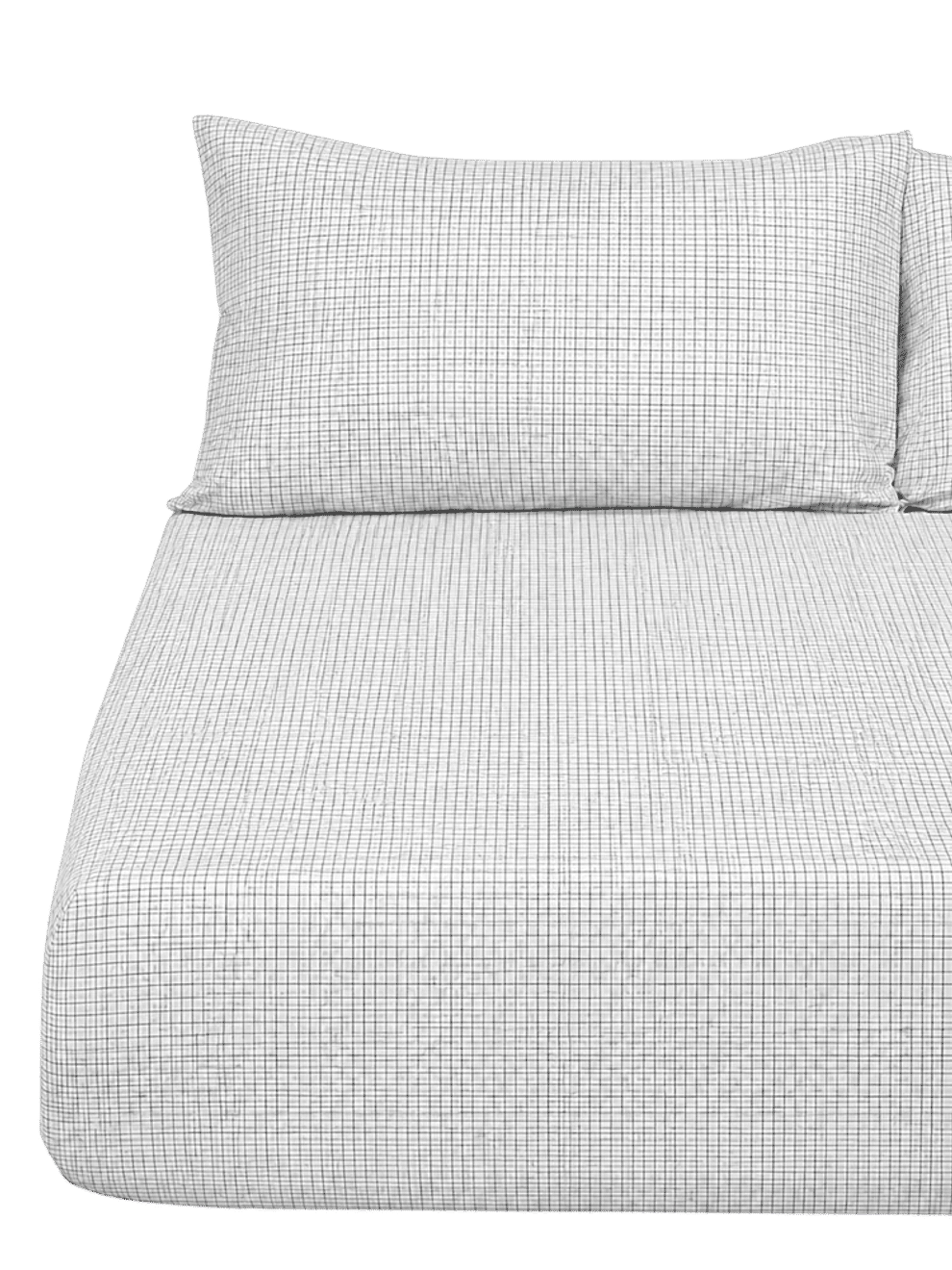 Queen Bed Checkered Fitted Sheet