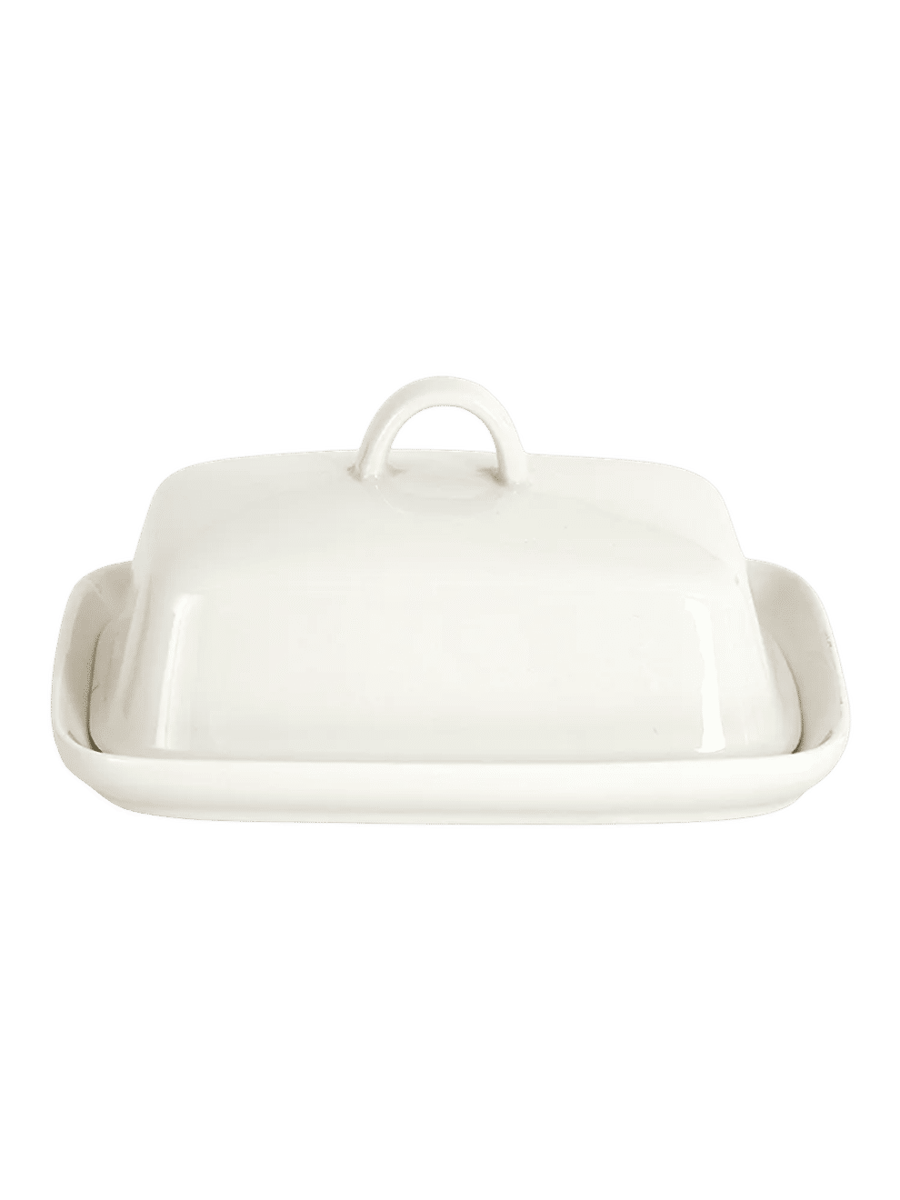Classic White Ceramic Butter Dish 15cm (2)