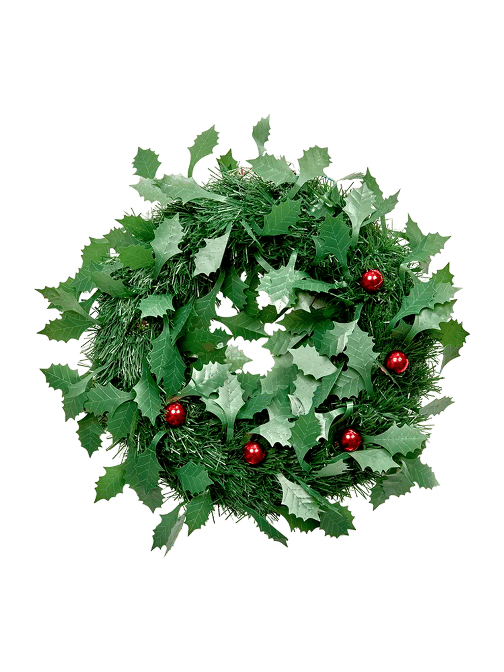 Green Holly Berry Christmas Wreath