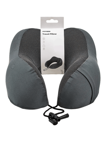 Grey Contoured Travel Pillow