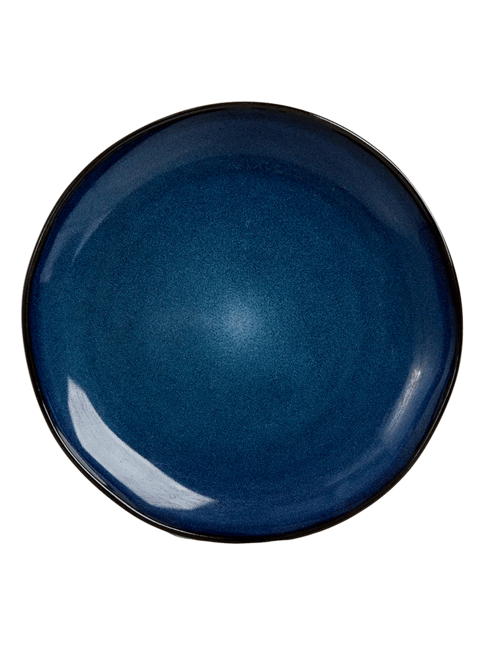 Blue Reactive Glaze Ceramic Plate 21cm