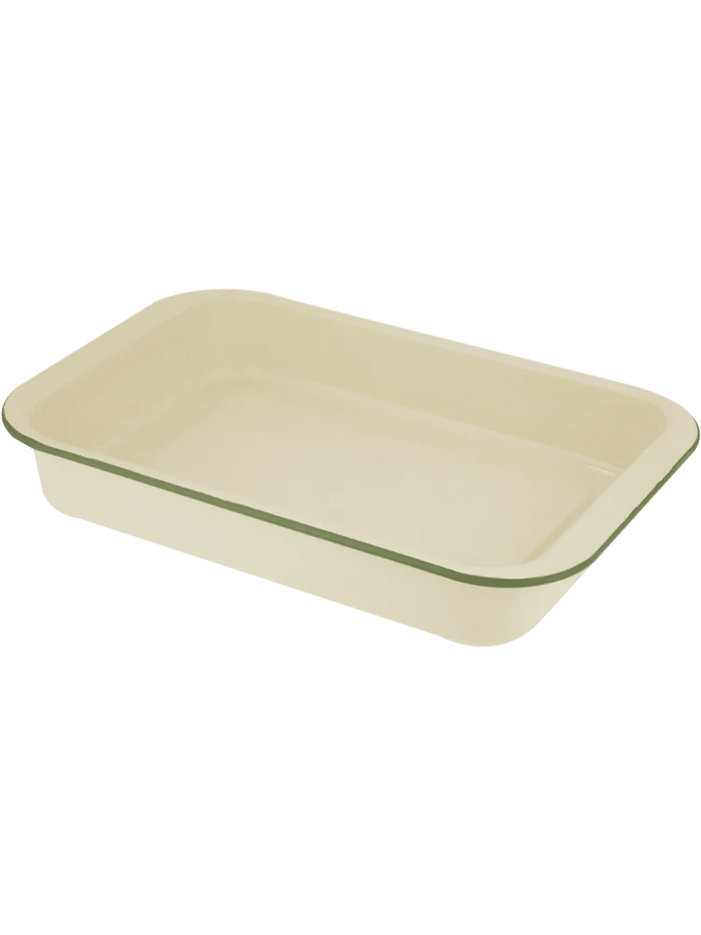41cm Cream Enamel Baking Pan
