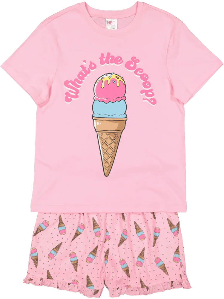Ice Cream Print Pyjama Set