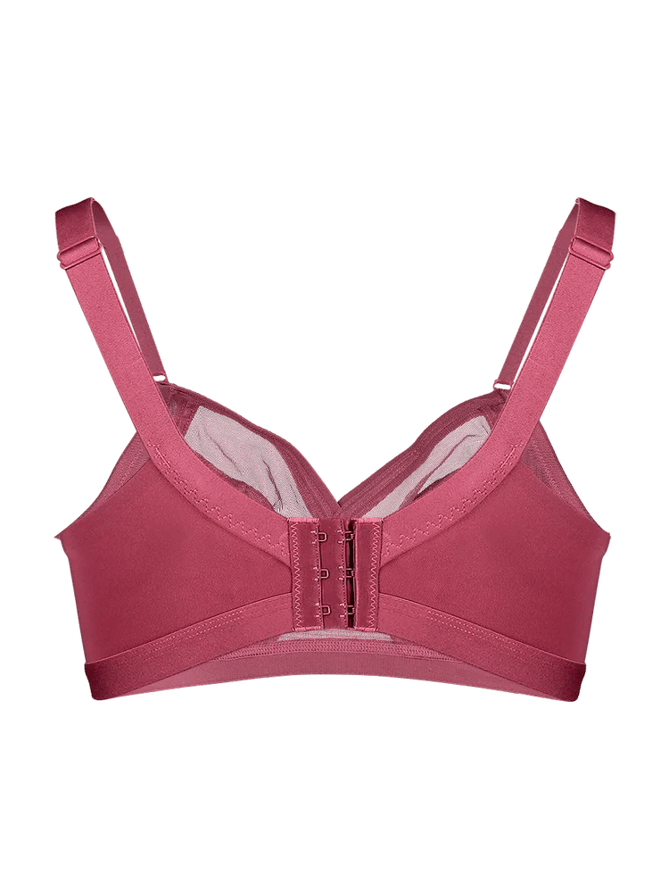 Berry Red Cross-Front Bra (1)