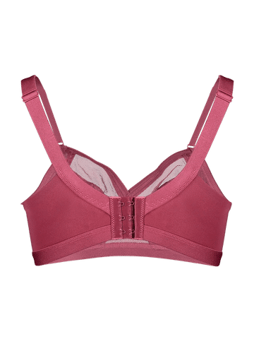 Berry Red Cross-Front Bra