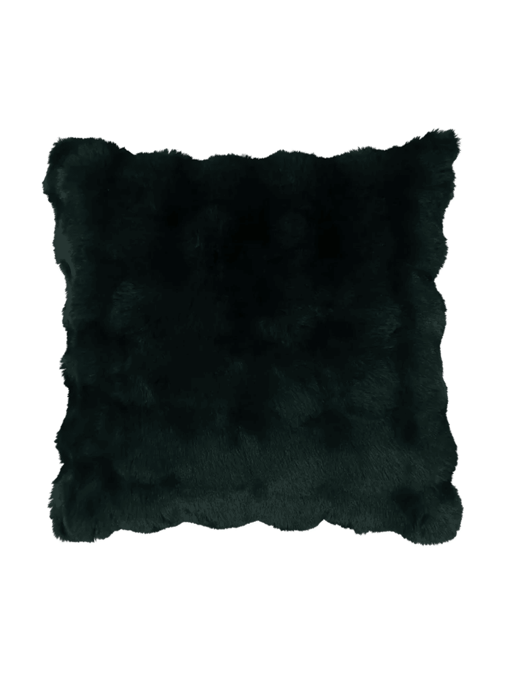 Dark Green Faux Fur Scatter Cushion