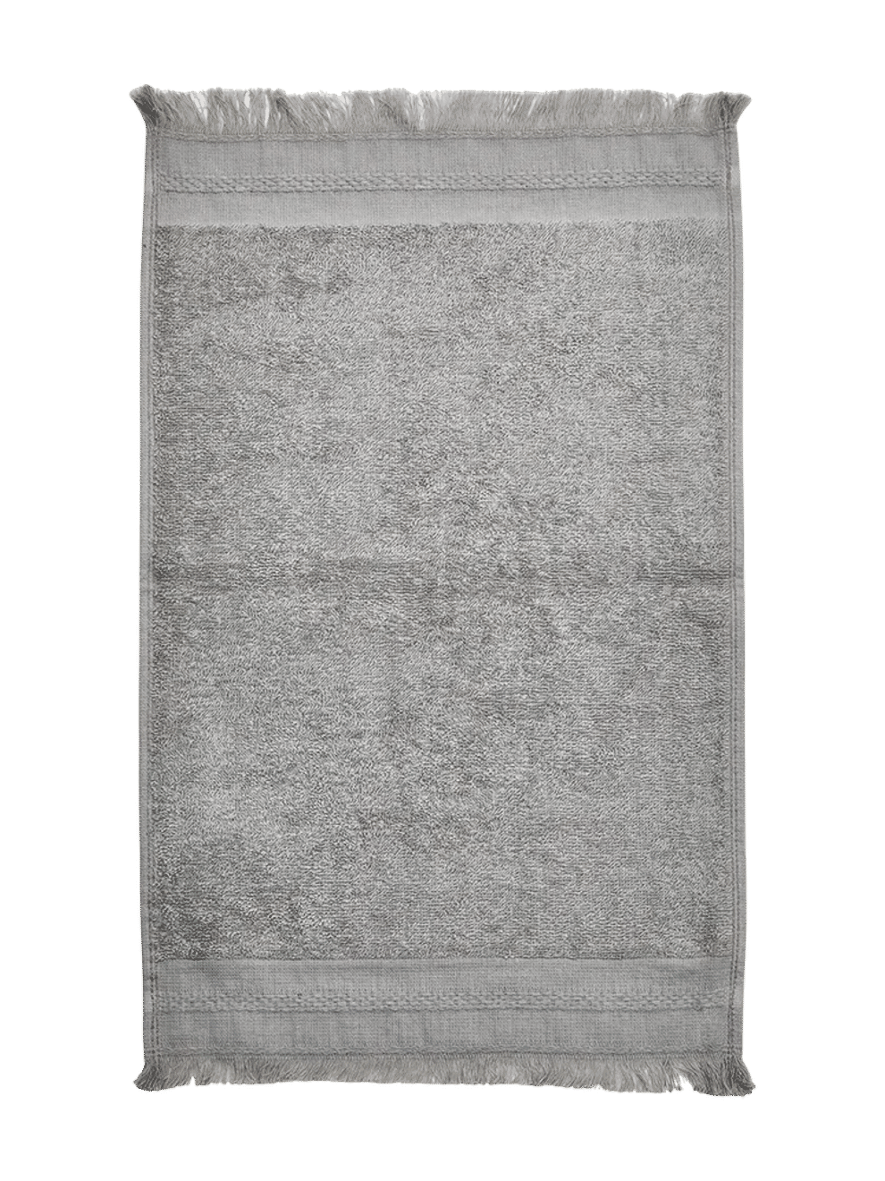 Grey Fringed Hand Towel