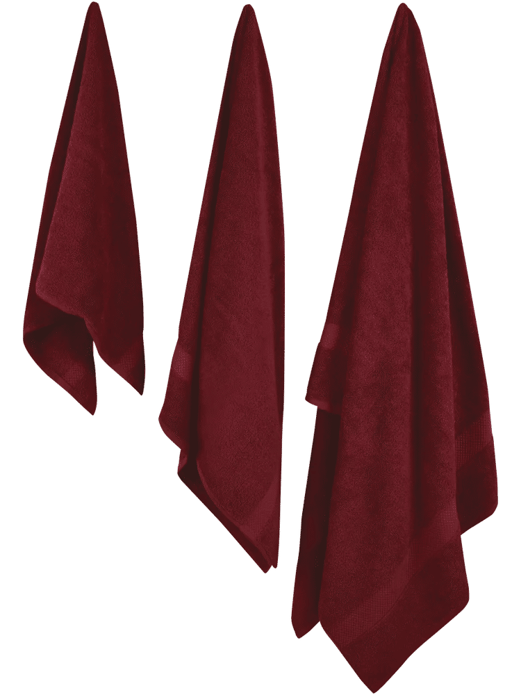 Deep Red Cotton Bath Sheet