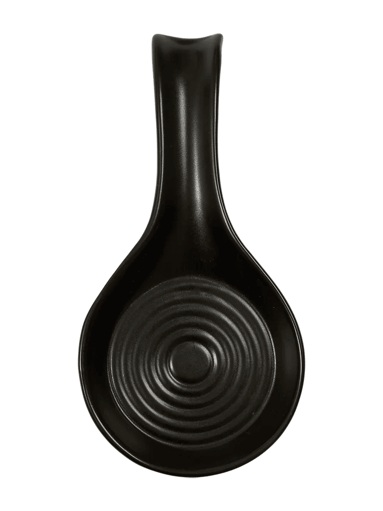 Matte Black Ceramic Spoon Rest (1)