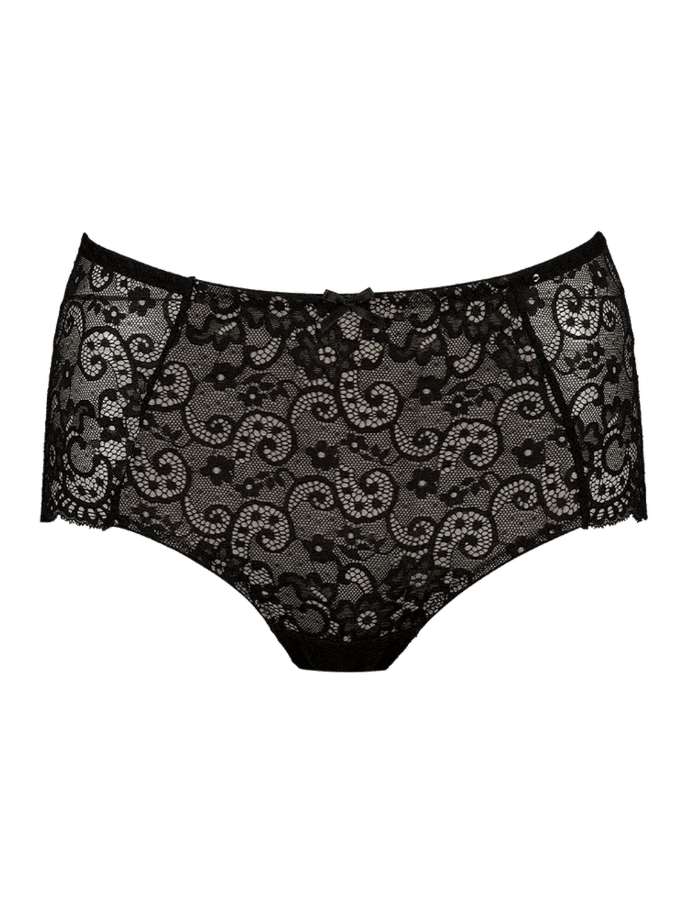 Black Floral Lace Full Briefs