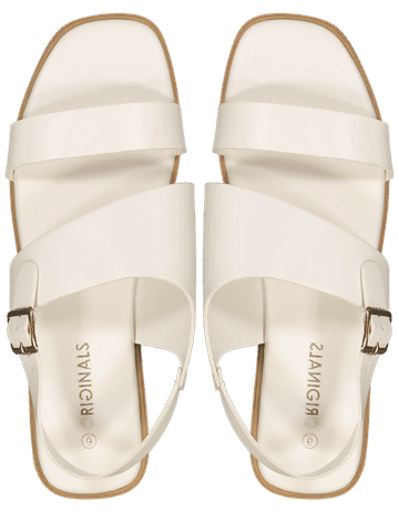 White Fancy Strap Sandals