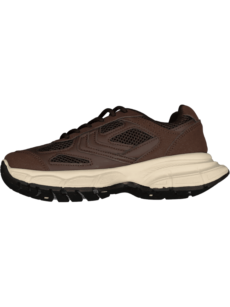 Brown Mesh Panel Sneakers (1)