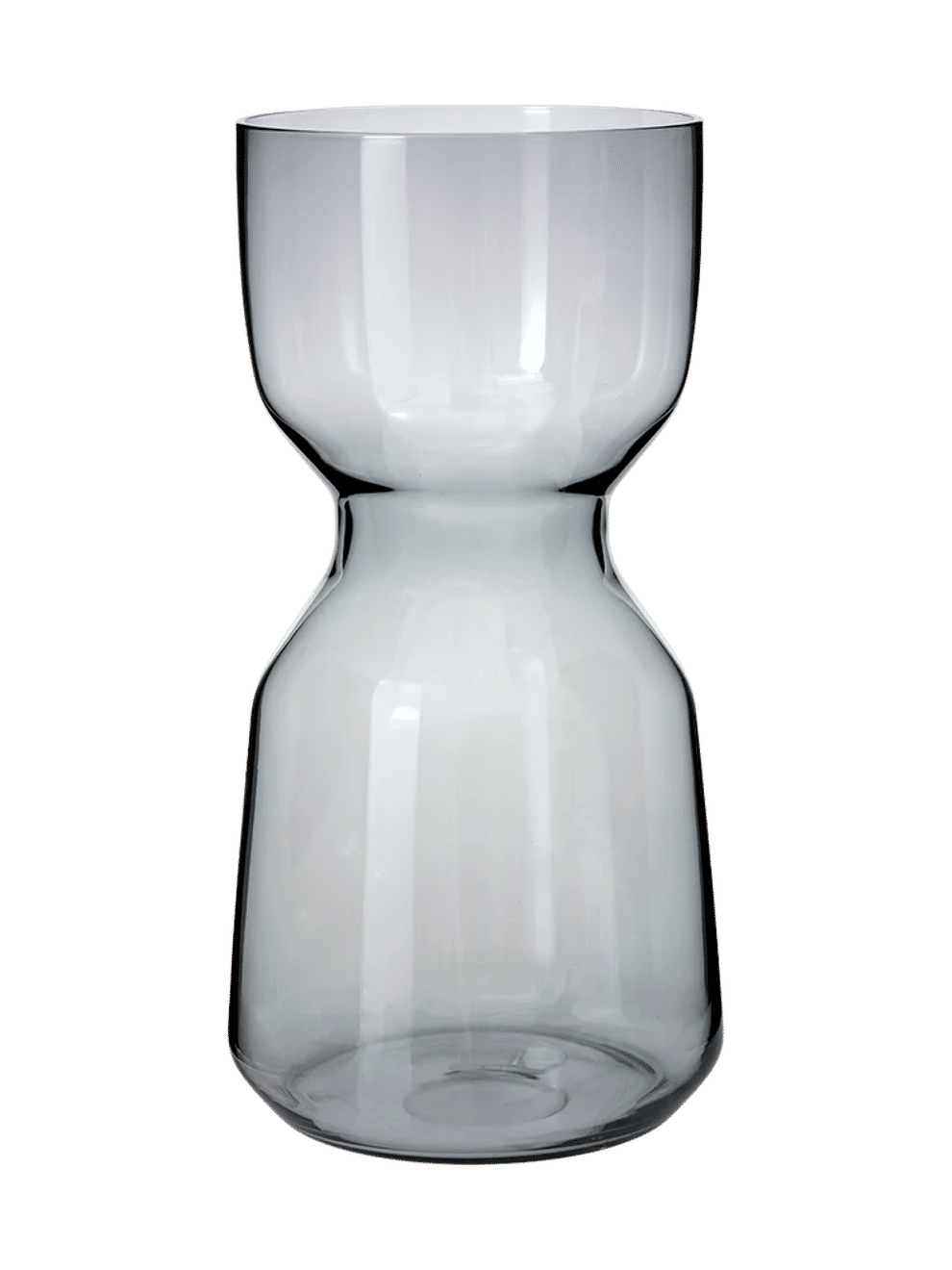 Modern Hourglass Shaped Glass Vase 30cm