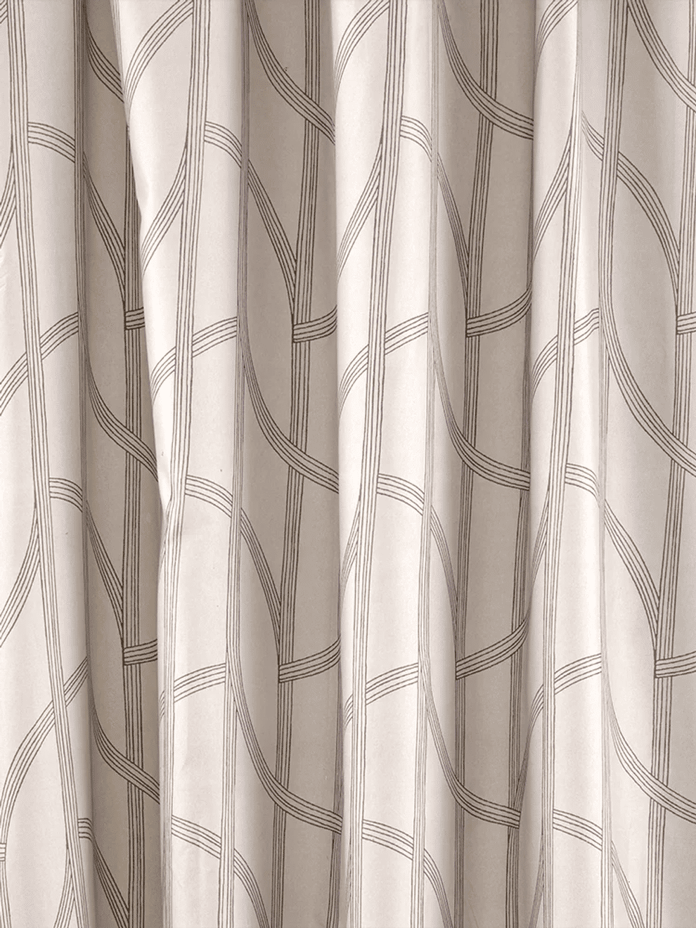 2 Pack Grey Abstract Microfibre Taped Curtains (2)