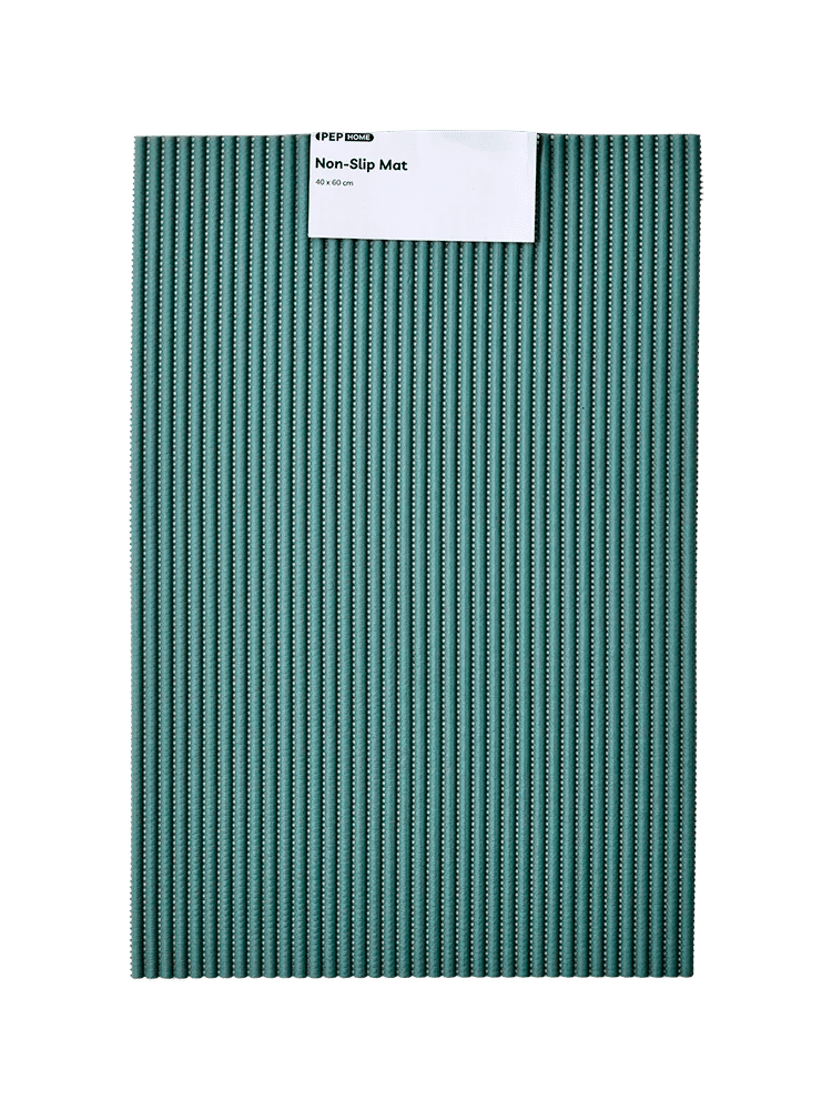 Teal Ribbed Non-Slip Mat 40x60cm