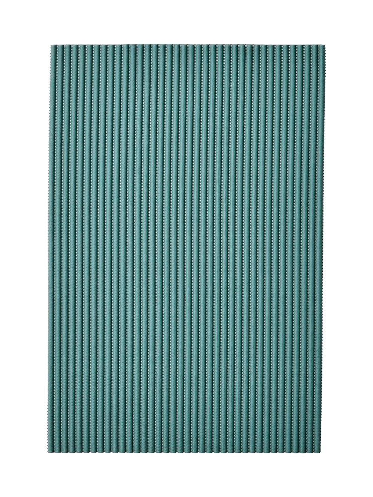 Teal Ribbed Non-Slip Mat 40x60cm (1)
