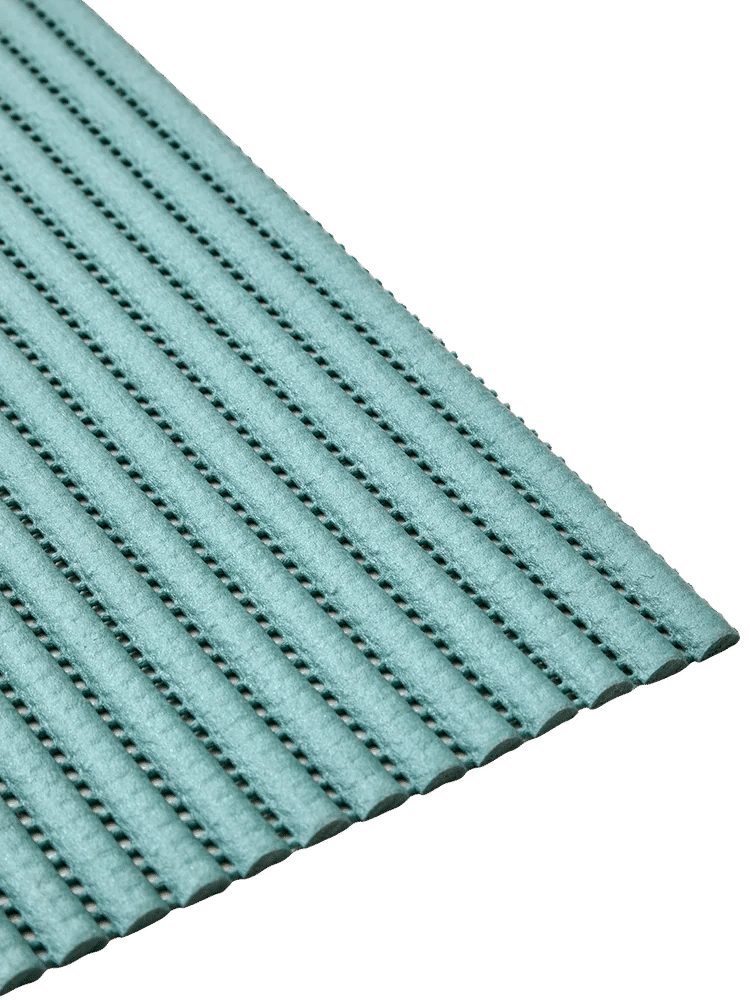 Teal Ribbed Non-Slip Mat 40x60cm (2)