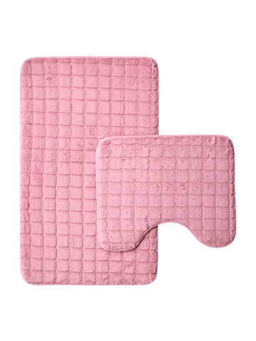 2-Piece Embossed Foam Bath Mat Set