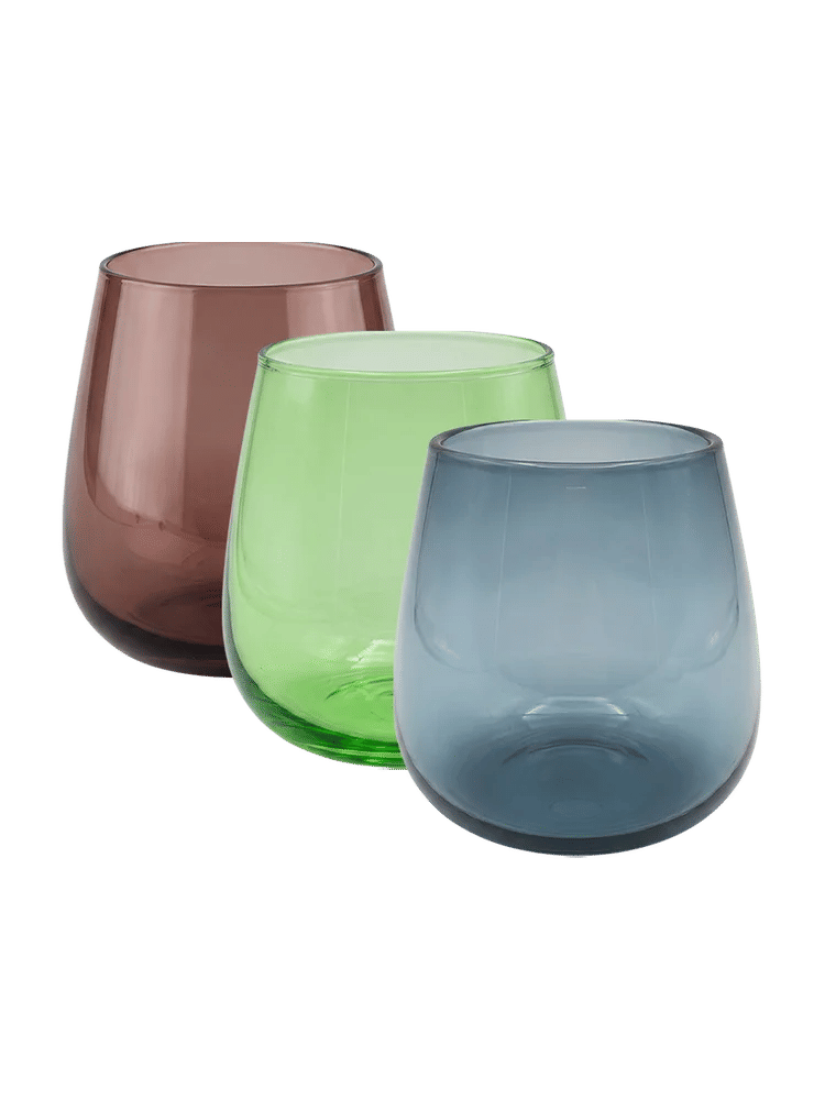 Tinted Glass Tumblers 10cm (Assorted)