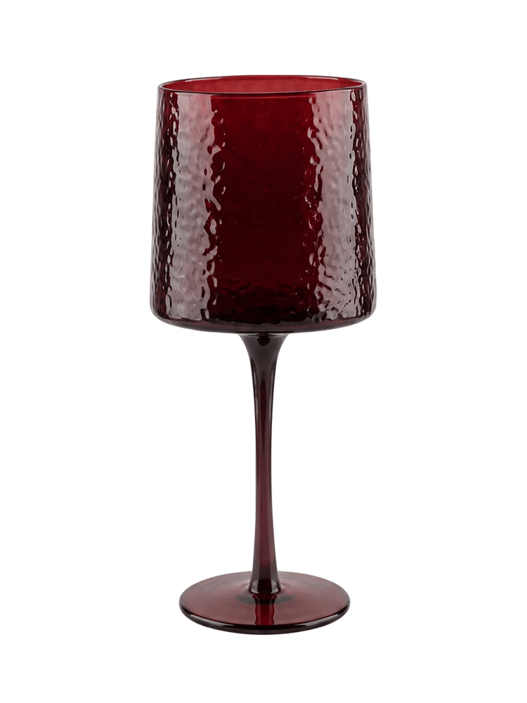 Hammered Wine Glasses 22cm (Assorted) (1)