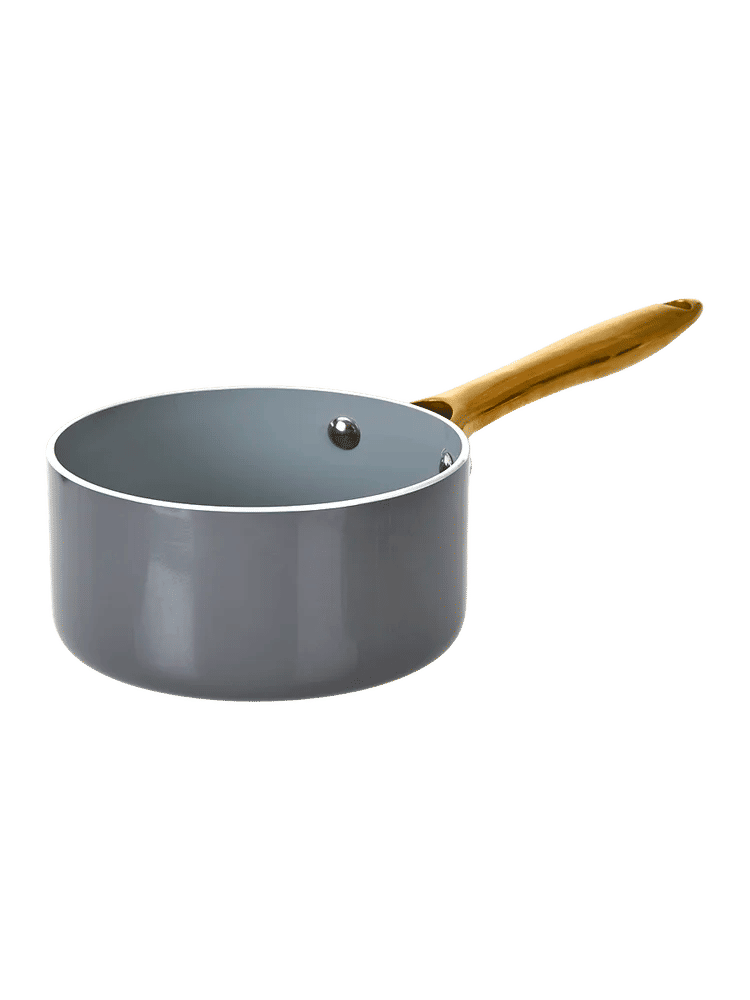 16cm Non-Stick Aluminium Saucepans With Gold Handles