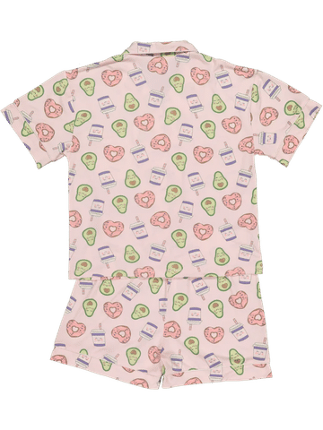 Pink Avocado Print Pyjama Set