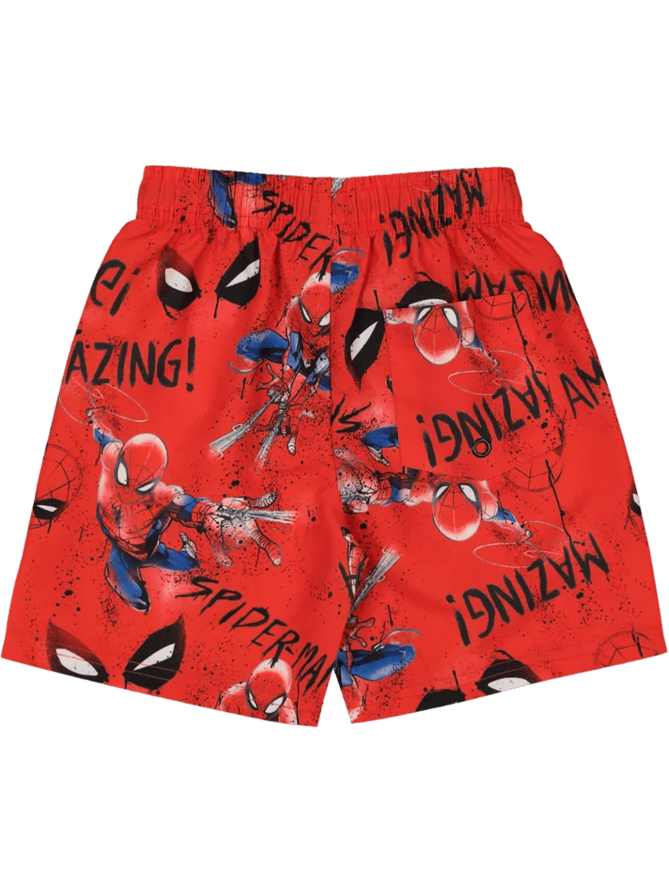 Spider-Man Graphic Print Red Shorts (1)