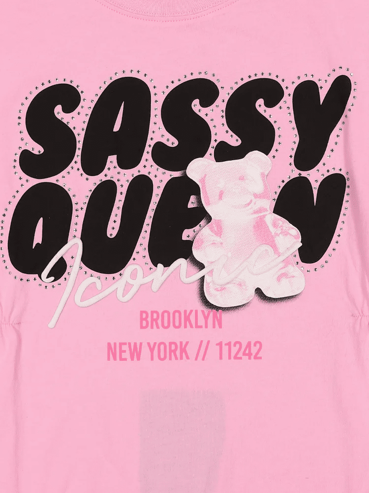 Pink Graphic Print T-Shirt (2)