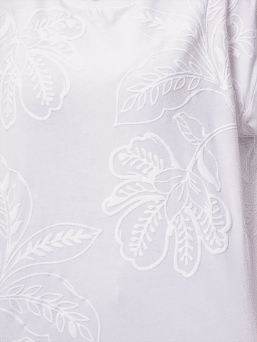White Floral Print Cotton T-Shirt
