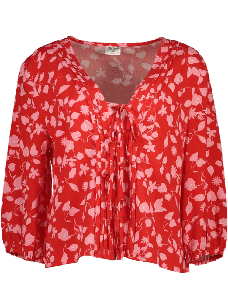 Red Floral Fashion Blouse – PEP Online