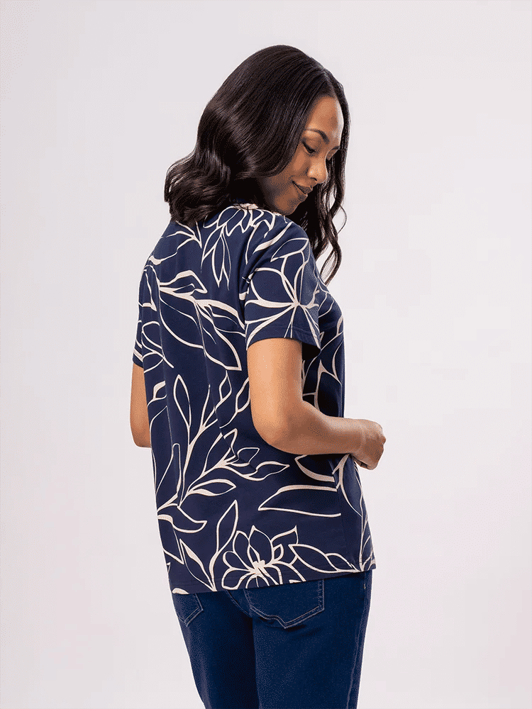 Floral Print Cotton T-Shirt (2)