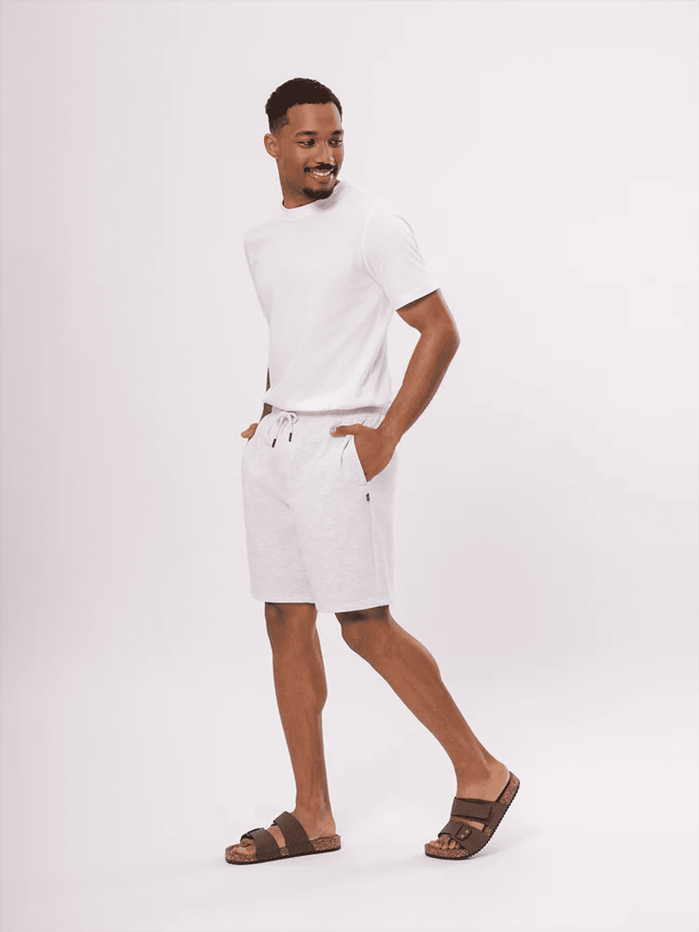 Melange Drawstring Shorts (3)