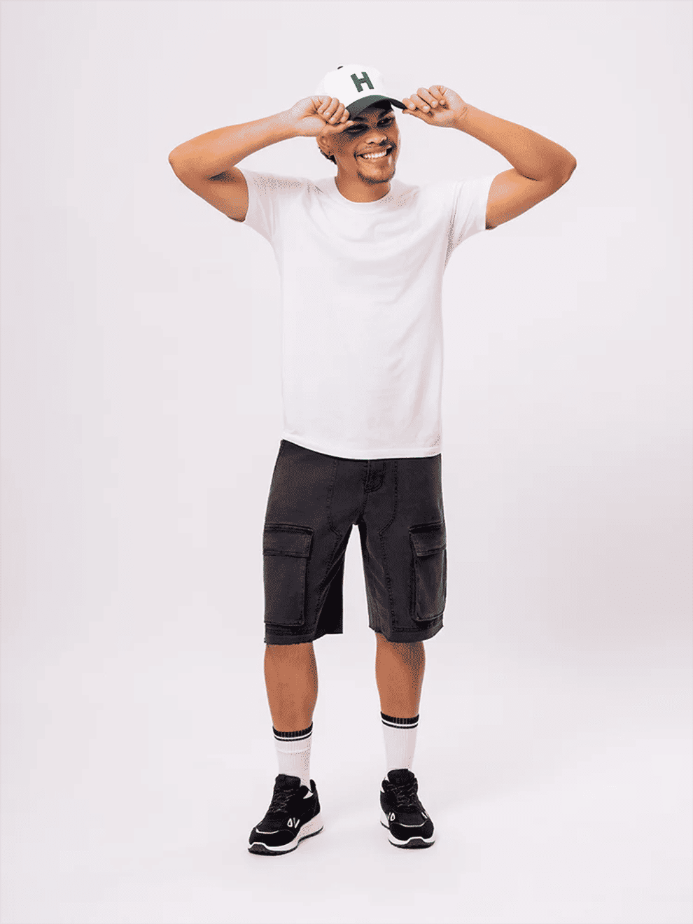 Black Utility Cargo Shorts (3)