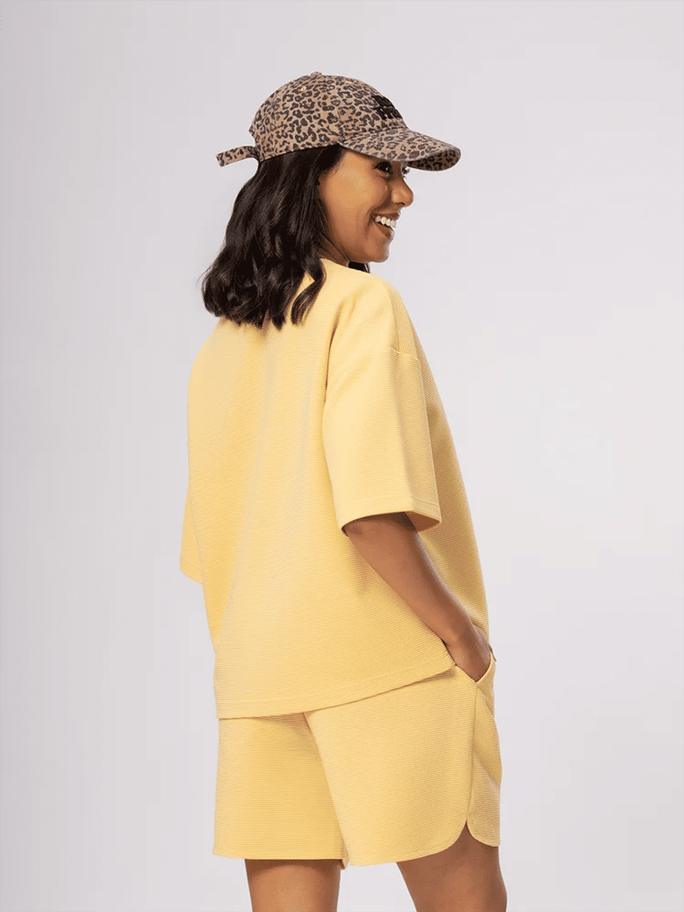 Textured Yellow Short Sleeve Tee (2)