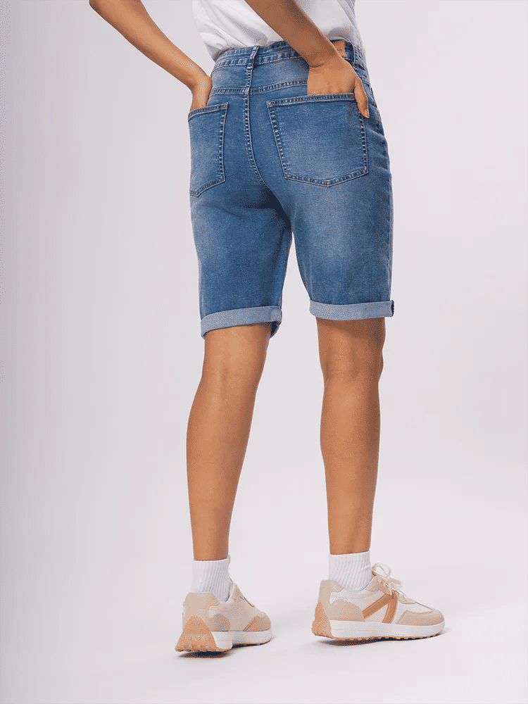 Blue Denim Bermuda Shorts (2)
