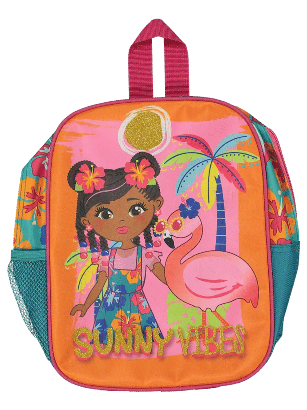 Sunny Vibes Tropical Print Backpack