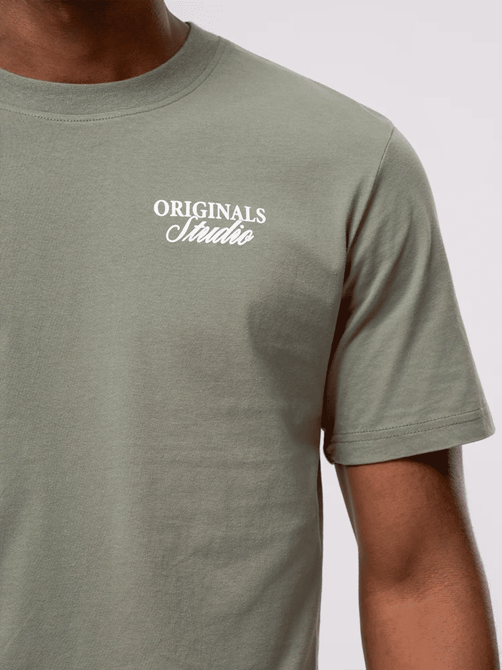 Sage Green Graphic Crew Neck T-Shirt (1)
