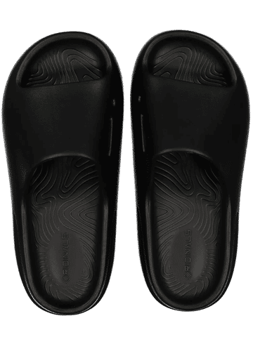 Black Lightweight Slide Sandals