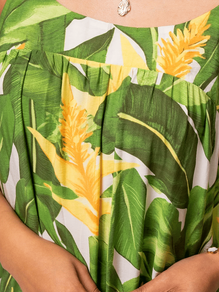 Tropicana Print Tiered Maxi Dress (1)