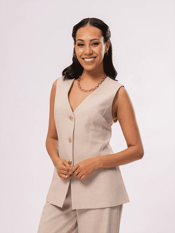 Sleeveless Tailored Waistcoat