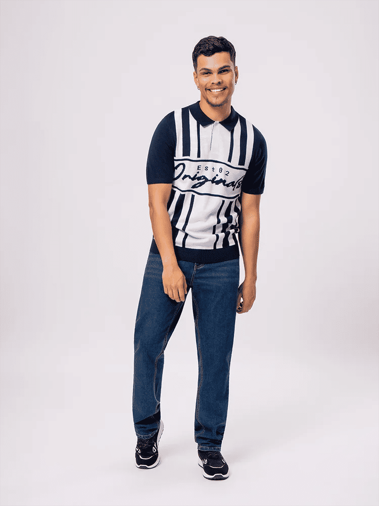 Striped Knit Golf Shirt (3)