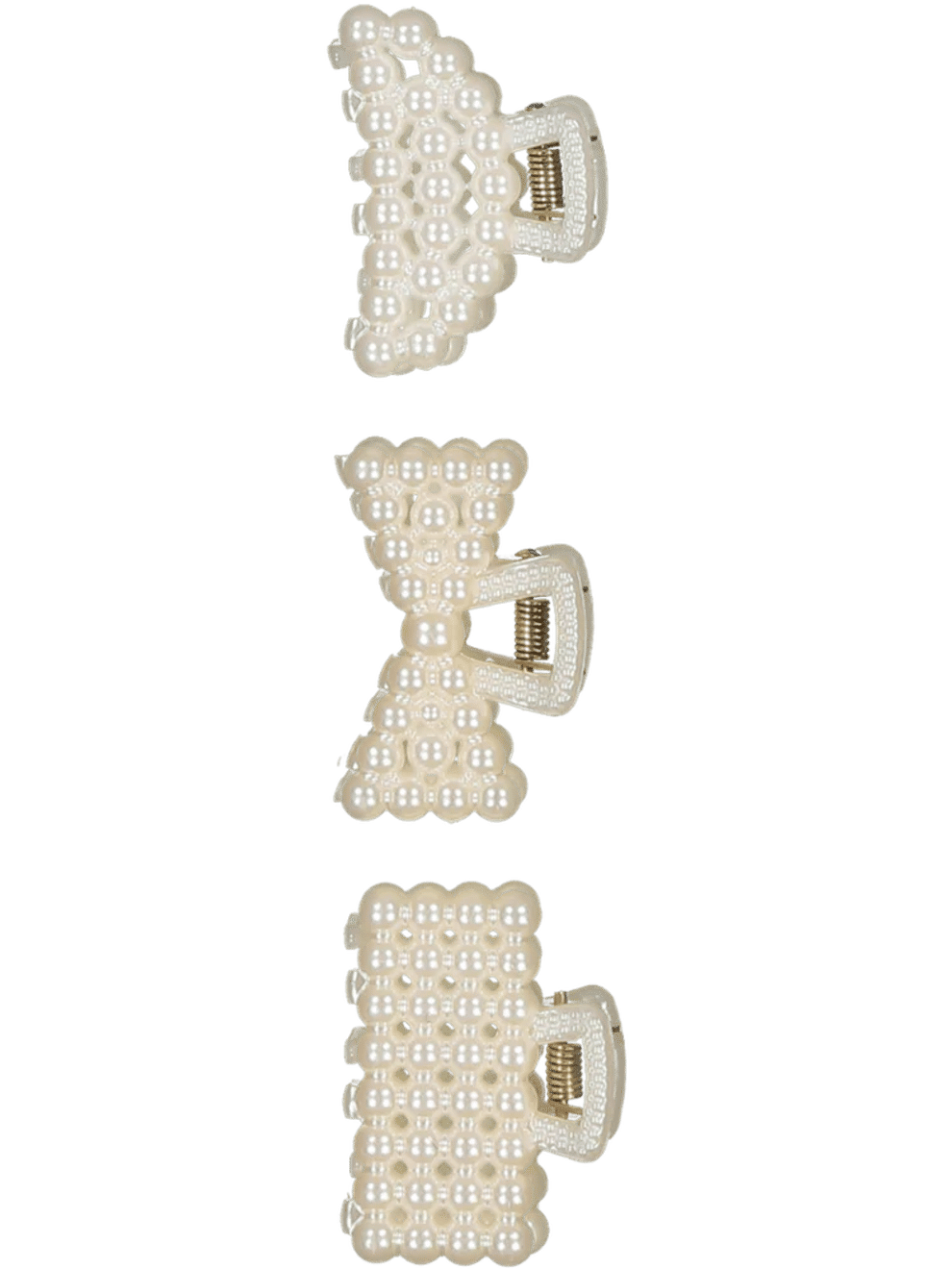 Pearl Embellished Hair Claw Set (1)