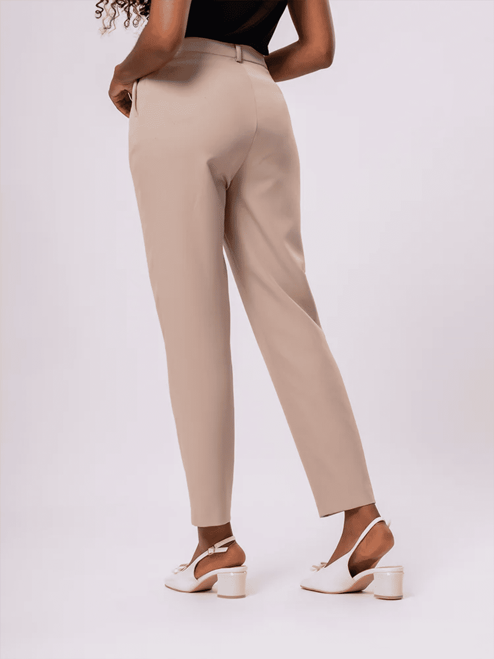 Beige Tailored Smart Trousers (6)